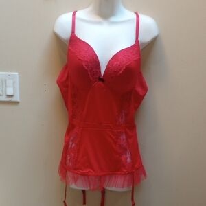 Elegant Red Lace Women's Babydoll